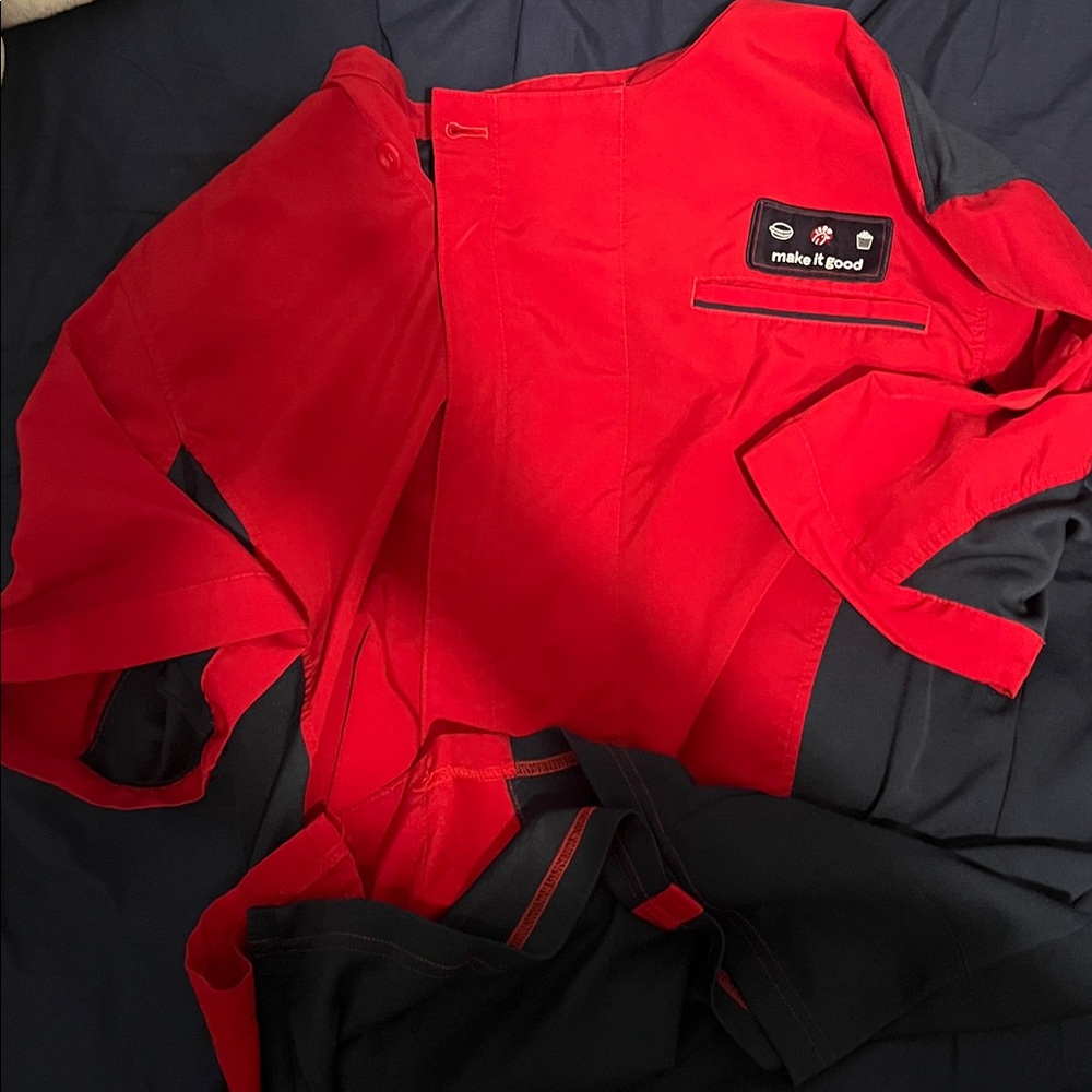 Medium Chick-fil-A Back-of-House Red Trainer Chefs Coat